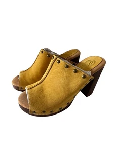 Zoccoli donna Sbicca taglia 8 plateau pelle calendula scamosciata slip on tacco a spillo - Foto 1 di 21