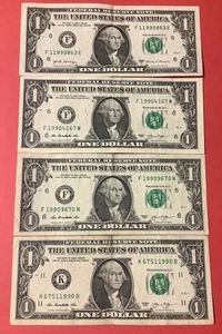 You Pick (1) 1990's YEAR Date Birthday Note One Dollar Bill Fancy Serial Number - Picture 1 of 5