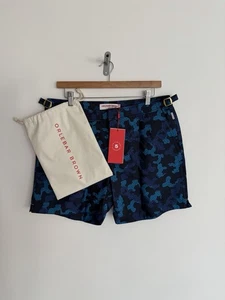 Pantalones Cortos Orlebar Marrón “Bulldog X” Natación/Playa Azul “Actual” W33/L/M **NUEVO** - Imagen 1 de 17