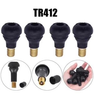 TR412 Rubber Nozzle Tyre Valve Stems 4PCS High Quality Rubber Valve TR412 - Picture 1 of 12