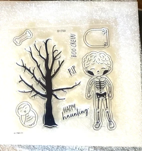 CTMH B1759 HALLOWEEN BUDDIES-EZRA ~ Boy, Skeleton. Scary tree, BOO-CREW, Owl - Picture 1 of 1