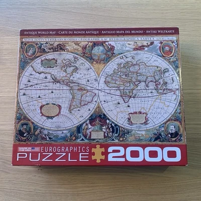 2000pc JIGSAW PUZZLE ~ Antique Map of the World EuroGraphics History Map Puzzle - Image 1 of 3