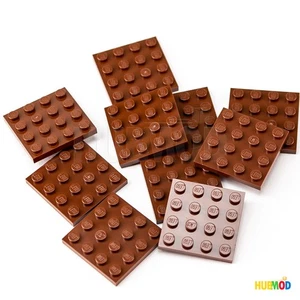 Menge 10 Original Lego rotbraun 4x4 Punkte 3031 flache Grundplatten Stein Teil - Bild 1 von 2
