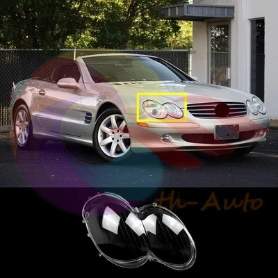 ❤Cubierta de lente de faro delantero derecho para Mercedes-Benz SL500 SL600 2003-2008 Foto 1 de 4