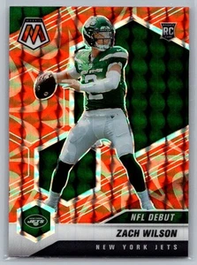 2021 Panini Mosaic #243 Zach Wilson Prizm Arancione Reattivo - Foto 1 di 2