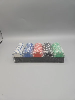 Cardinal 100 Poker Chip Set Las Vegas Style Stackable Tray Heavyweight  - Image 1 of 4
