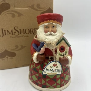 New Jim Shore Heartwood Creek 2011 "Cozy Christmas" Santa with Birdhouse - Picture 1 of 16