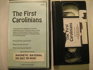 VHS Tape THE FIRST CAROLINIANS John Alexander 1985 [Y31a] - Imagen 1 de 2