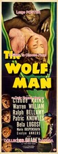 WOLF MAN 1941 Lon Chaney ANKERS Ouspenskaya = POSTER 3 Sizes 6FT / 9FT / 10.5FT