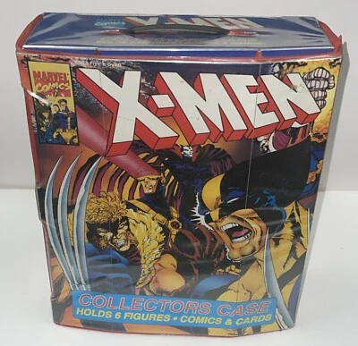 Vintage 1994 X-Men ToyBiz Estojo de Colecionadores Marvel Comics com 2 Bandejas e 2 Quadrinhos - Imagem 1 de 4