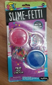 Slime-Fetti Mix Pour&Stretch Blue/PK Slime with Confetti & Beads by Toysmith-NEw - Picture 1 of 3