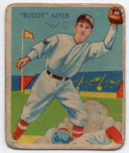 1934-36 Diamond Stars #4 Buddy Myer  Senators FAIR+