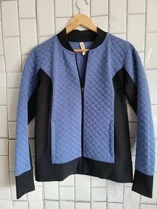 LUCY Womens Athletic Jacket Baseball Style Quilted Detail Side Zip Pockets Size - Picture 1 of 8