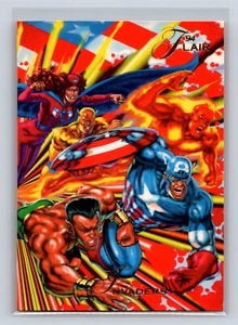 1994 Flair Marvel Trading Card #36 Origins of the Invaders - Invaders - Picture 1 of 2