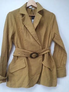 LOST INK mustard Jacket With Buckle Size 10 - Picture 1 of 2