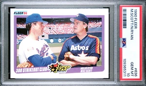 1990 Fleer — 300 Strikeout Club — Mike Scott & Nolan Ryan — 💎 MINT PSA 10 — NEW - Picture 1 of 3