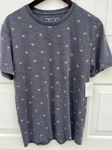 Camisa Lucky Brand Para Hombre Camiseta Manga Corta Burnout Gris Estampado Nivel M - Imagen 1 de 4
