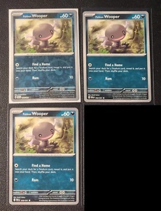 4x Paldean Wooper 058/091 (1 holo inverso) Carta Pokémon Paldean Fates común casi nuevo - Imagen 1 de 1