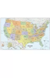 USA Map Dry Erase Peel and Stick 2'x3' Wall Decals Wall Pops Dry Erase -0716SH - Picture 1 of 12