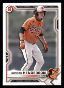 2021 Bowman Draft #BD175 Gunnar Henderson - Picture 1 of 2