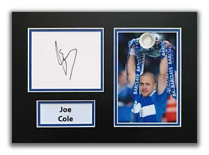 JOE COLE HAND SIGNED A4 MOUNTED PHOTO DISPLAY - CHELSEA AUTOGRAPH - Picture 1 of 1