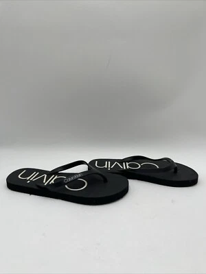 Sandalias de tanga para mujer Calvin Klein Salma negras talla 6 Foto 1 de 4