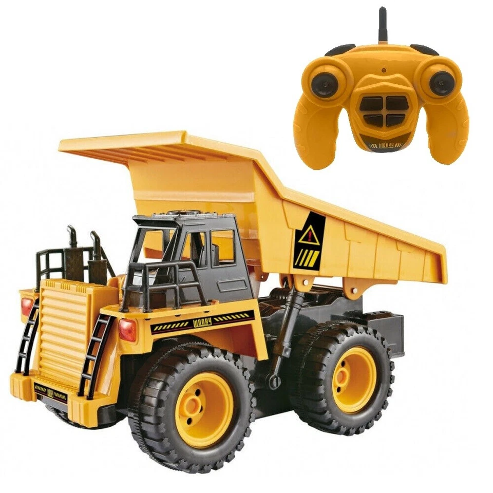RC Dump Truck Camion Ribaltabile Macchine Cantiere Telecomando 2,4 GHz Wonky - Immagine 1 di 3