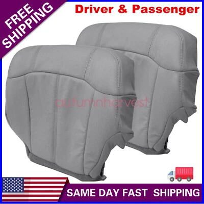 Cubierta de asiento de conductor y pasajero gris para Chevy Tahoe Suburban Silverado 1999-2002 Foto 1 de 4