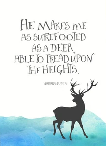 Able To Tread Upon the Heights - Shabby Chic Scripture Quote 8x10 Fabric Block - Picture 1 of 1