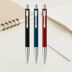 Genuine Parker Vector Ballpoint Pen Set – Black Blue Red – Gift Box – UK Seller - Picture 1 of 12