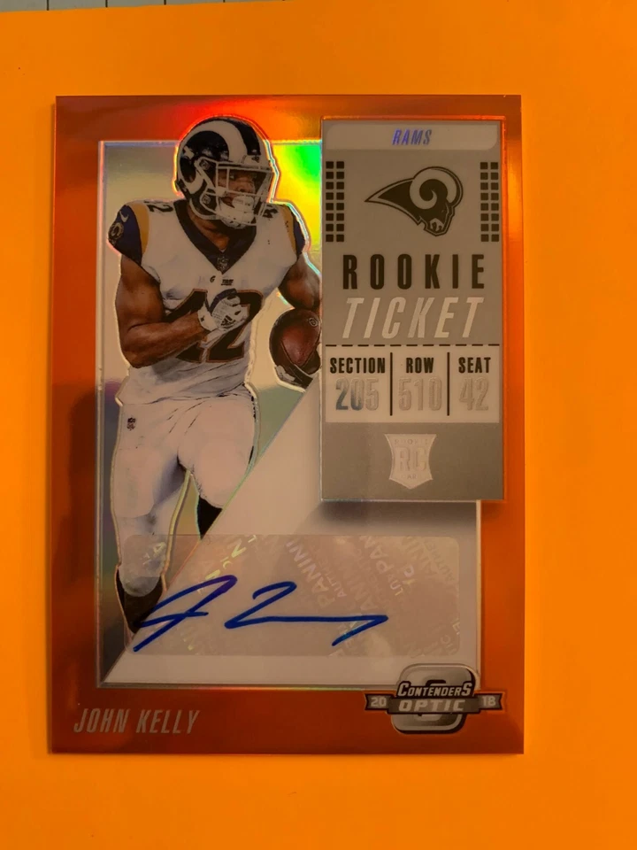 2018 PANINI CONTENDERS OPTIC JOHN KELLY ROOKIE TICKET AUTOGRAPH ORANGE 22/49 ~ # - Image 1 of 1