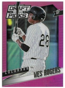 2014 Wes Rogers Panini Prizm Draft Picks Rookie Purple Refractor 109/149