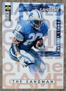 🔥1997 ELECCIÓN DEL COLECCIONISTA BARRY SANDERS NOMBRES DEL JUEGO #67 DETROIT LIONS HOF - Imagen 1 de 2
