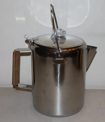Cafetera de aluminio camping senderismo (9 tazas) té percolater Foto 1 de 4