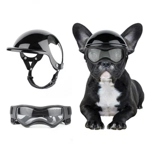 Dog Helmet and Dog Goggles for Small Dogs - Dog Goggles Pet Motorcycle Helmet - Picture 1 of 7