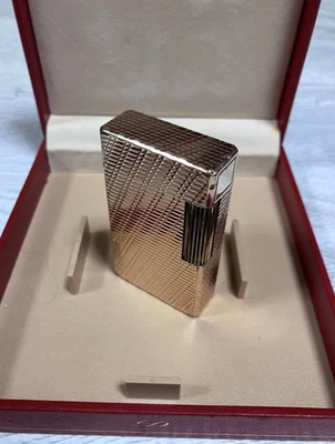 Accendino a gas lungo S.T Dupont Ligne 1 argento con scatola testato funzionante made France - Immagine 1 di 4