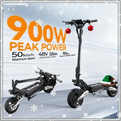 OOTD T10 Elektro-Scooter 500W 48V18Ah 11Zoll Offroad Klappbar E-Scooter Bis 60km