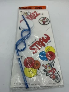 1979 Vintage "SWIRLEE THE CLOWN" {As Seen On TV} "STRAW" Collectible NOS - Picture 1 of 4
