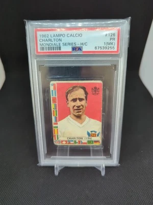 Lampo Calcio Mondiale Series 1962 - H/C #126 Bobby Charlton PSA 1 (MK) Foto 1 de 2
