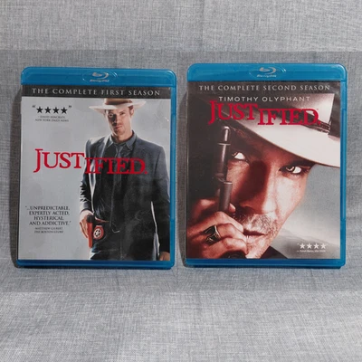 Justified The Complete First & Second Seasons Blu-ray Timothy Olyphant EUC Foto 1 de 4
