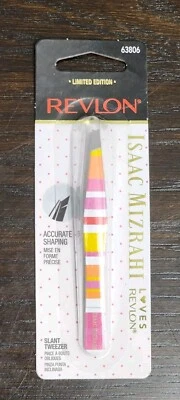 2017 Limited Edition REVLON SLANT TWEEZER Isaac Mizrahi 63806 Pink Orange White  - Image 1 of 4