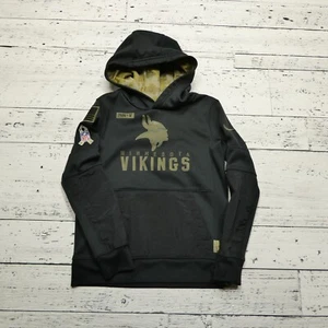 Minnesota Viking Hoodie Youth Kids Small Salute to Service On Field Camo NFL - Picture 1 of 9