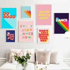 Yoga Positive Typography Quote Abstract Canvas Painting Wall Art Poster Decor
