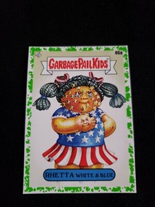 2020 Garbage Pail Kids Booger GREEN BORDER 46a RHETTA WHITE BLUE LATE TO SCHOOL