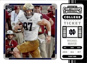 Michael Mayer 2023 Chronicles Contenders Draft Picks - RC #19 - Notre Dame - Picture 1 of 2