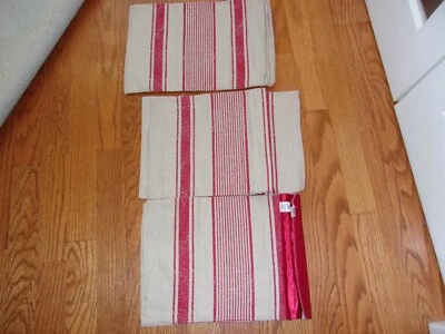 New VHC Brands Sebastian Beige/Red Placemats Set of 6 - Image 1 of 3