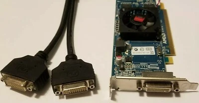 AMD Radeon HD 6350 HD 5450 Low Profile Dual DVI Display Windows 10 Video Card HP - Image 1 of 4