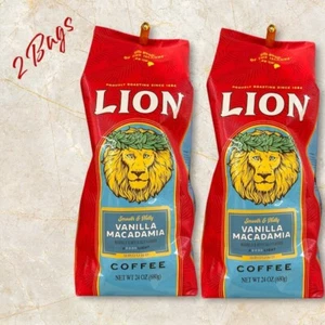 2 BEUTEL HAWAII LÖWE gemahlener Kaffee VANILLE MACADAMIA leichte Röstung 10 Unzen x 2 Beutel - Bild 1 von 1