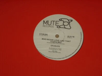 ERASURE *OZ 1st Press 12'' MAXI SINGLE ' WHO NEEDS LOVE LIKE THAT ' 1985 VGC - Image 1 of 2