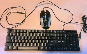 Tech2, Gaming Keyboard & Mouse, Black TGA1030KT - Picture 1 of 7
